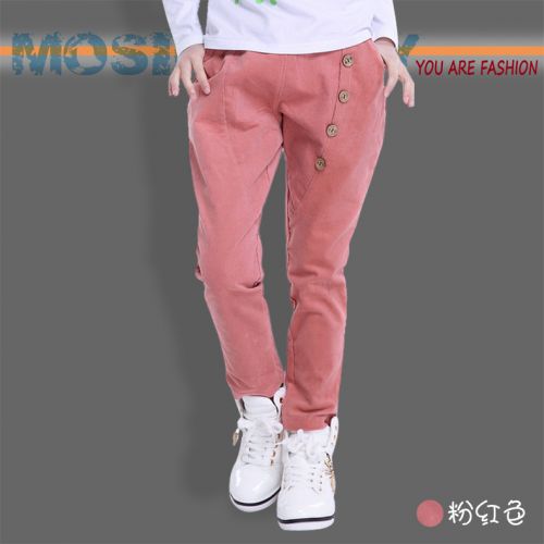 Pantalon fille en velours côtelé - Ref 2062287