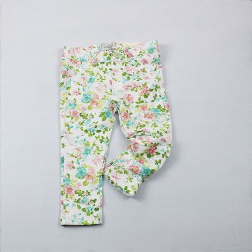 Pantalon fille en Coton denim bombe - Ref 2063532