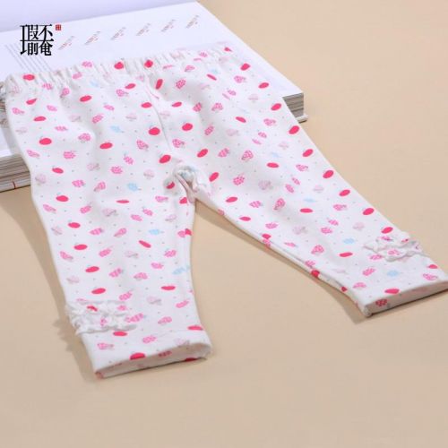 Pantalon fille Coton imprimé leggings - Ref 2063683