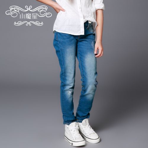 Pantalon fille LUCKY EYE en mélange - Ref 2064516