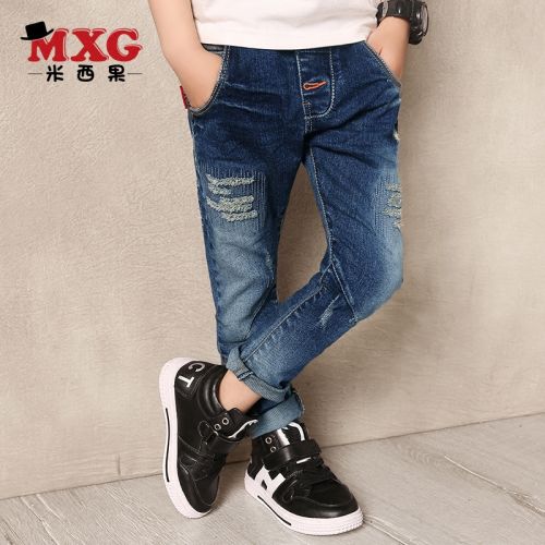  Pantalon garçon en Coton denim bombe - Ref 2054176