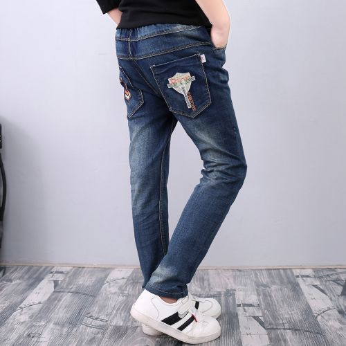Pantalon garçon jeans en toile - Ref 2054376