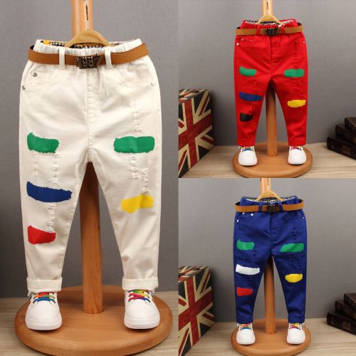  Pantalon garçon pantalon de Modèle trou - Ref 2054459