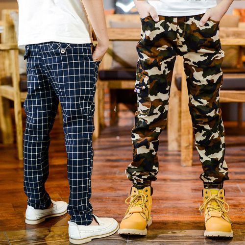 Pantalon garçon pantalon à carreaux - Ref 2054479