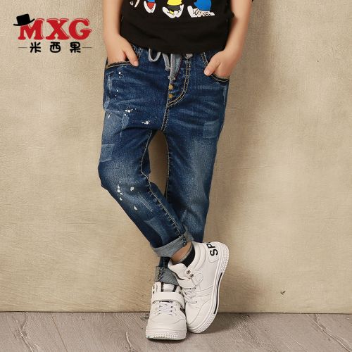  Pantalon garçon en coton denim - Ref 2054969