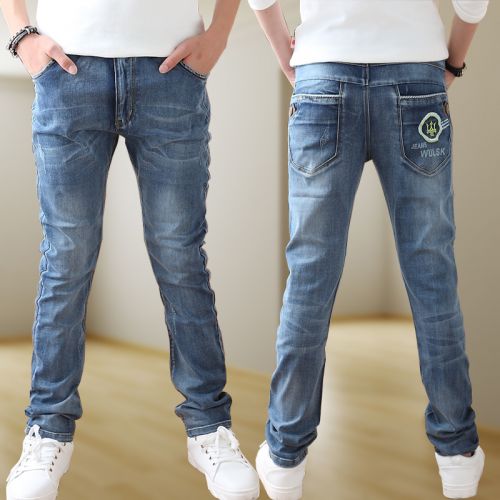 Pantalon garçon jeans Boy en toile - Ref 2055161