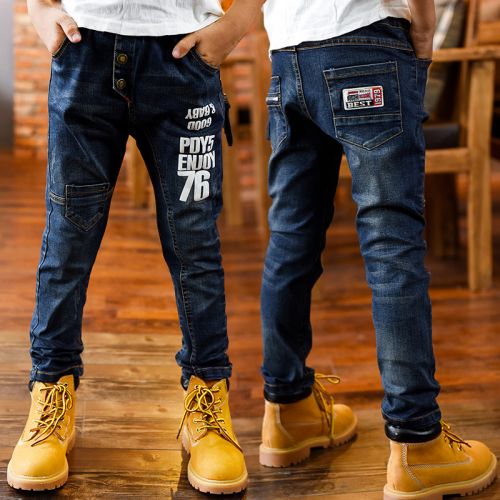 Pantalon garçon jeans en toile - Ref 2055552