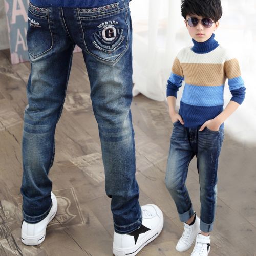 Pantalon garçon jeans Boy en toile - Ref 2057598