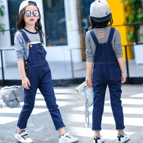 Pantalon pour garçons et filles en coton denim - Ref 2057817