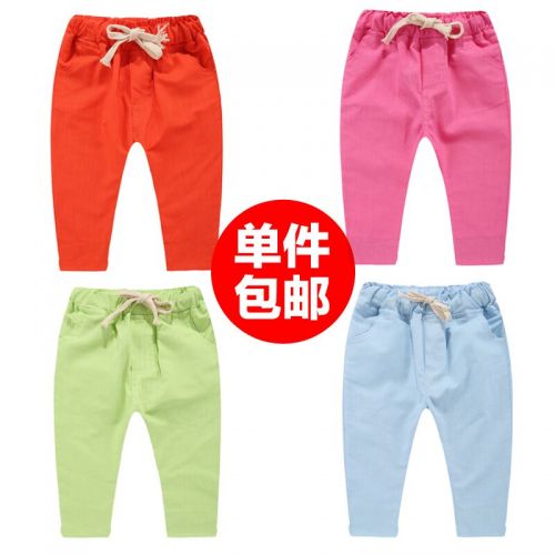 Pantalon pour garçons et filles en lin - Ref 2057930