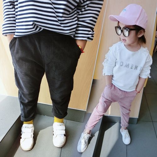 Pantalon pour garçons et filles en velours côtelé - Ref 2058430