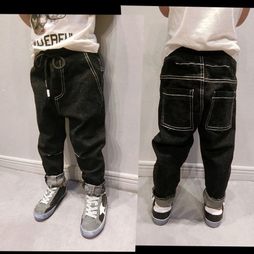 Pantalon pour garçons et filles en coton denim - Ref 2058498
