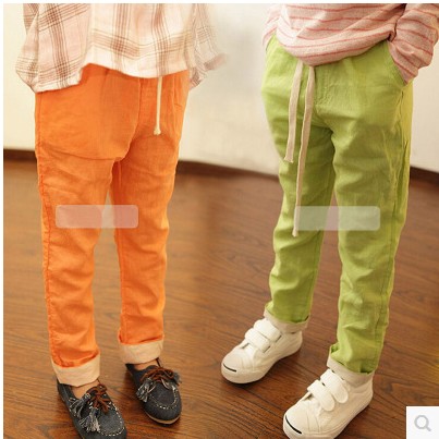 Pantalon pour garçons et filles en lin - Ref 2060316