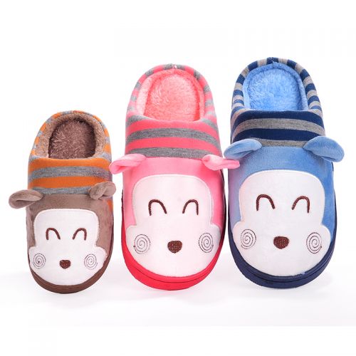 Pantoufles enfants en pour hiver - semelle caoutchouc Ref 1004399