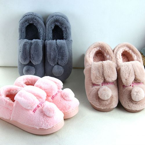 Pantoufles enfants en pour hiver - semelle caoutchouc naturel Ref 1004855