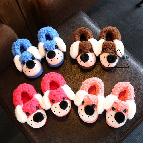 Pantoufles enfants en pour hiver - semelle caoutchouc naturel Ref 1005293