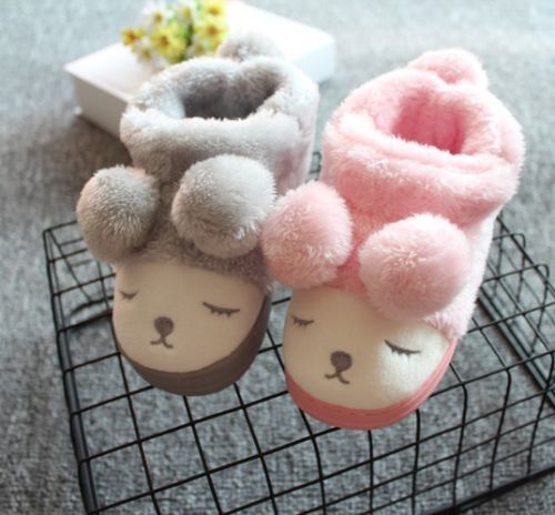 Pantoufles enfants en coton pour hiver - semelle caoutchouc Ref 1005737