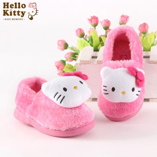 Pantoufles enfants en HELLO KITTY pour hiver - semelle caoutchouc antidérapant Ref 1005907