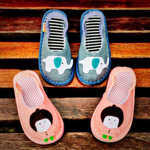 Pantoufles enfants en coton pour Toute saison - semelle Melaleuca Ref 1006541