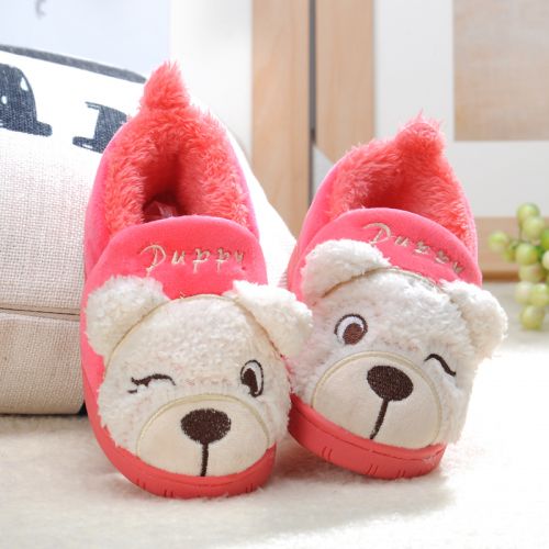 Pantoufles enfants en pour hiver - semelle plastique Ref 1007035