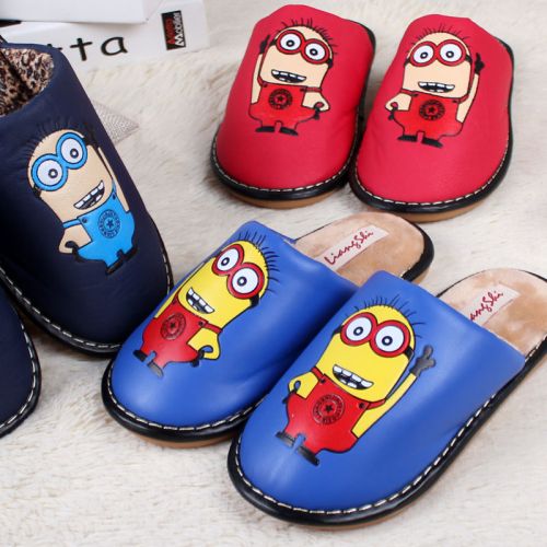 Pantoufles enfants en similicuir pour hiver - Ref 1007500