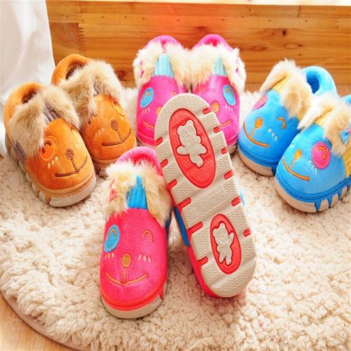 Pantoufles enfants en ANGIE-BABY pour hiver - semelle caoutchouc antidérapant Ref 1007635