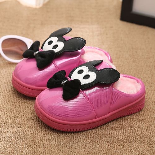 Pantoufles enfants en pour hiver - semelle caoutchouc antidérapant Ref 1007675