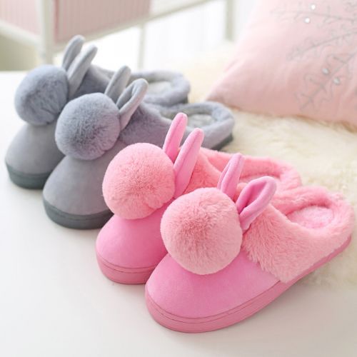 Pantoufles enfants en pour hiver - semelle caoutchouc naturel Ref 1007818