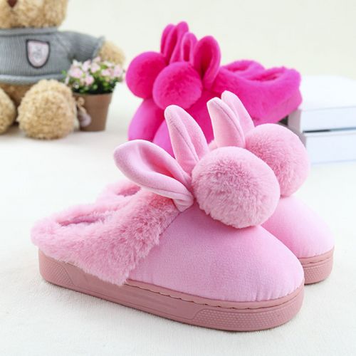 Pantoufles enfants en pour hiver - semelle caoutchouc Ref 1007840