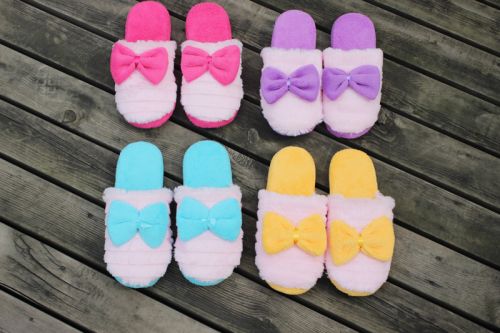 Pantoufles enfants en pour Toute saison - semelle caoutchouc Ref 1008095