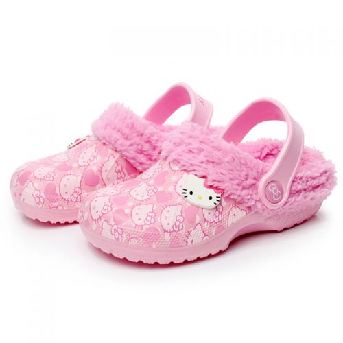 Pantoufles enfants en HELLO KITTY pour hiver - semelle fond composite Ref 1008298