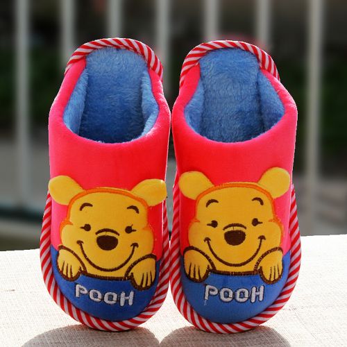 Pantoufles enfants en Cuir spatial pour hiver - semelle caoutchouc Ref 1008669