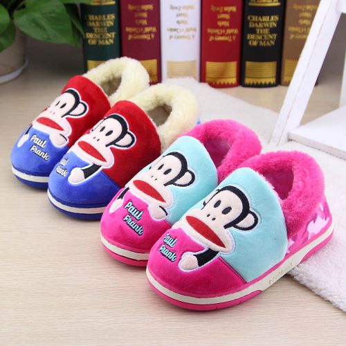 Pantoufles enfants en pour hiver - semelle caoutchouc antidérapant Ref 1008865