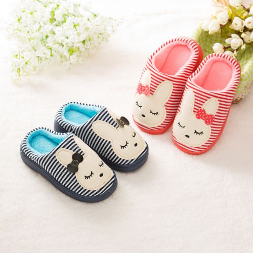 Pantoufles enfants en coton pour hiver - semelle caoutchouc Ref 1008870