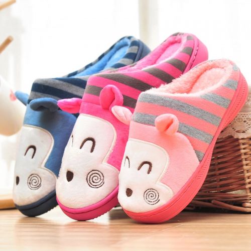 Pantoufles enfants en pour hiver - semelle plastique Ref 1008970