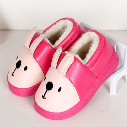 Pantoufles enfants en similicuir pour hiver - semelle Ref 1009496