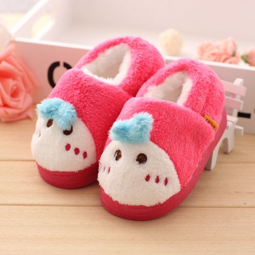 Pantoufles enfants en pour hiver - semelle caoutchouc Ref 1009585