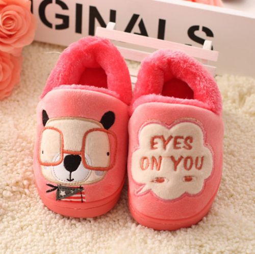 Pantoufles enfants en pour hiver - semelle caoutchouc naturel Ref 1009963