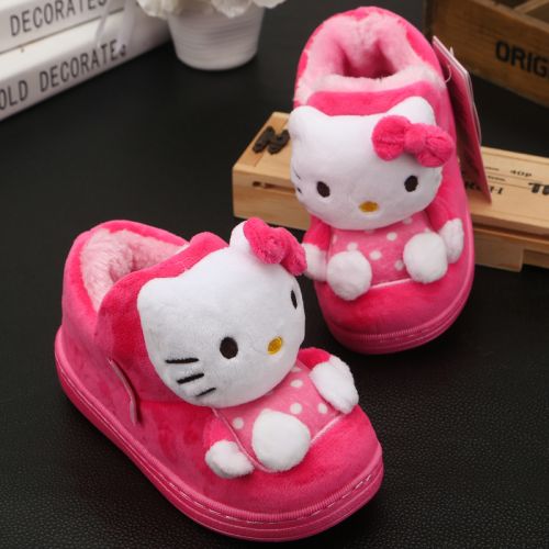 Pantoufles enfants en HELLO KITTY pour hiver - semelle Ref 1010241