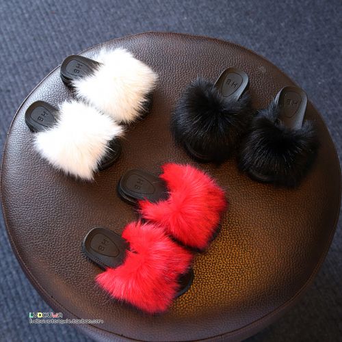 Pantoufles enfants en cuir synthétique pour hiver - semelle plastique Ref 1010974