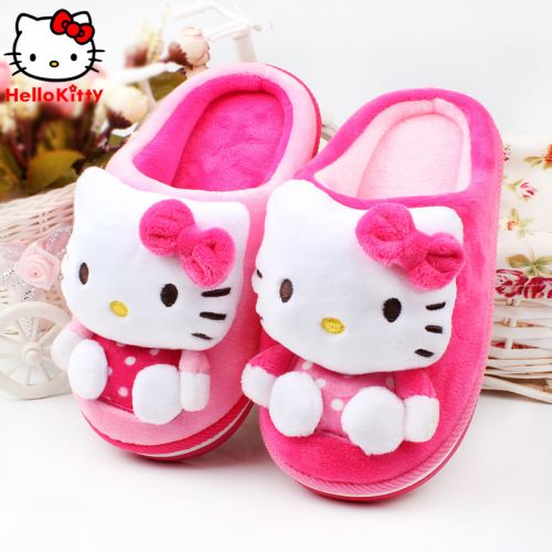 Pantoufles enfants en HELLO KITTY pour hiver - semelle Ref 1011175