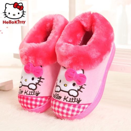 Pantoufles enfants en HELLOKITTY pour hiver - semelle caoutchouc antidérapant Ref 1011731