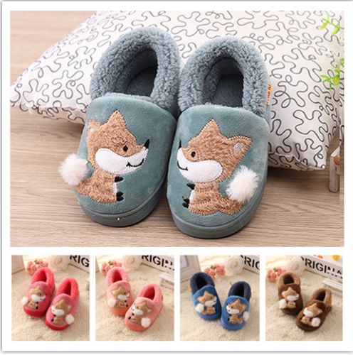 Pantoufles enfants en pour hiver - semelle caoutchouc naturel Ref 1011748