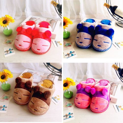 Pantoufles enfants en pour hiver - semelle caoutchouc naturel Ref 1011829