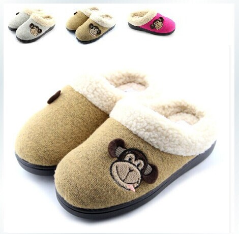 Pantoufles enfants en GOLDEN PRINCESS pour hiver - semelle caoutchouc Ref 1011978