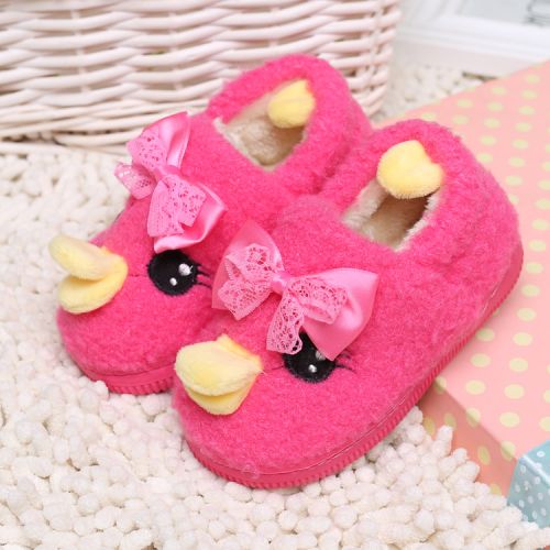 Pantoufles enfants en pour hiver - semelle caoutchouc antidérapant Ref 1012251