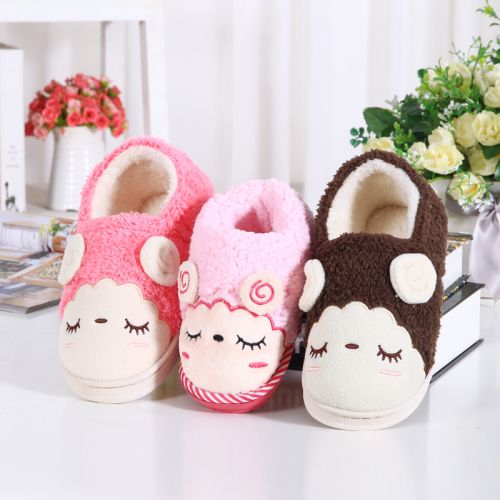 Pantoufles enfants en pour hiver - semelle caoutchouc Ref 1012324