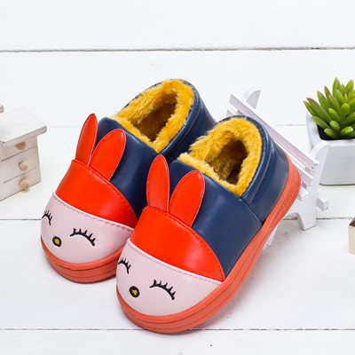 Pantoufles enfants en Cuir spatial pour hiver - semelle caoutchouc antidérapant Ref 1013508