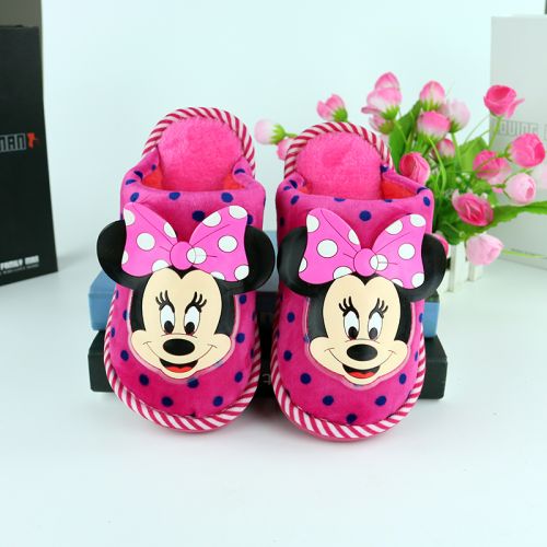 Pantoufles enfants en pour hiver - semelle caoutchouc Ref 1013877