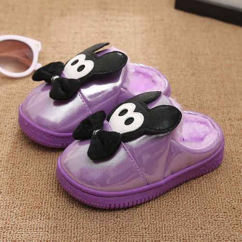 Pantoufles enfants en cuir synthétique pour été - semelle caoutchouc antidérapant Ref 1014102